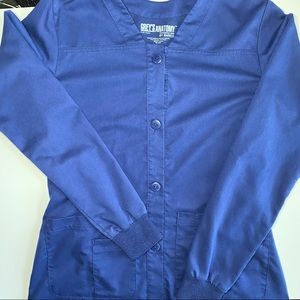 Women’s Grey’s Anatomy by Barco Size Small Navy Blue Scrub Jacket